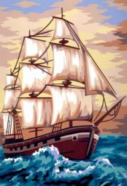 Картина по номерам (А3), "Парусник" (КК_38023)